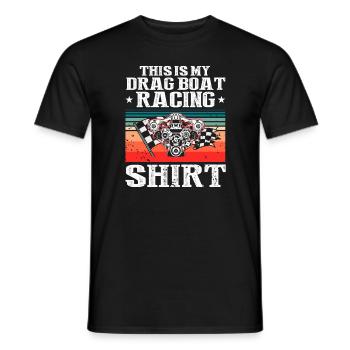 Conception de bateaux de dragster pour les plaisanciers de course - T-shirt homme - noir - Devant - AI Model Male 178 light (178cm)