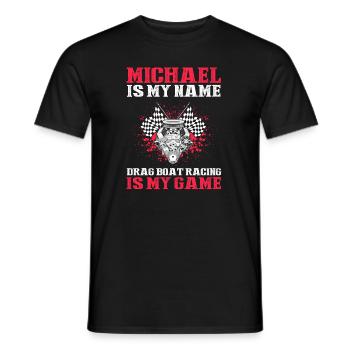 Speedboat Racing Design for Racing Boaters - Men's T-Shirt - black - Front - AI Model Male 178 light (178cm)