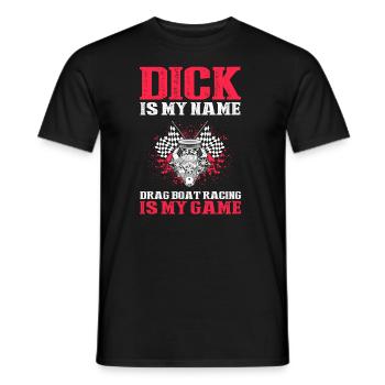 Conception de bateaux de dragster pour les plaisanciers de course - T-shirt homme - noir - Devant - AI Model Male 178 light (178cm)
