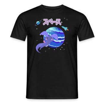 Weltall Axolotl - Männer T-Shirt - Schwarz - Vorne - AI Model Male 178 light (178cm)