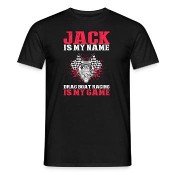 Speedboat Racing Design for Racing Boaters - Men's T-Shirt - black - Front - AI Model Male 178 light (178cm)