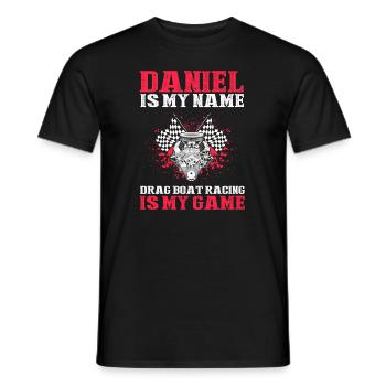 Speedboat Racing Design for Racing Boaters - Men's T-Shirt - black - Front - AI Model Male 178 light (178cm)