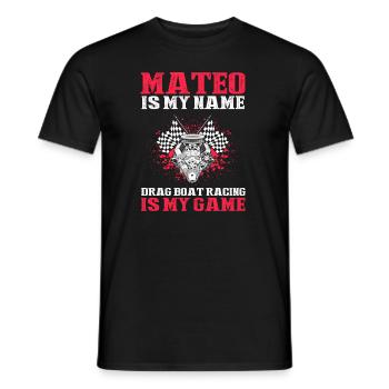Conception de bateaux de course pour les courses de dragsters - T-shirt homme - noir - Devant - AI Model Male 178 light (178cm)
