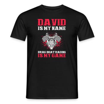 Conception de bateaux de dragster pour les plaisanciers de course - T-shirt homme - noir - Devant - AI Model Male 178 light (178cm)
