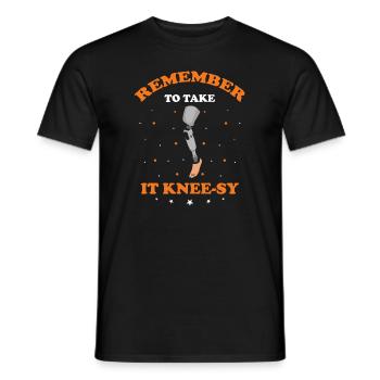 Artificial limb design for leg prosthesis - Men's T-Shirt - black - Front - AI Model Male 178 light (178cm)