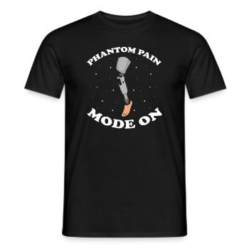 Conception de jambe bionique pour prothèses de jambe - T-shirt homme - noir - Devant - AI Model Male 178 light (178cm)