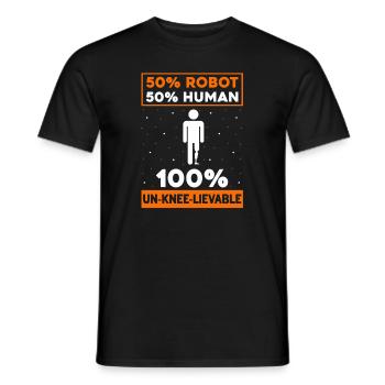 Artificial leg design for leg prostheses - Men's T-Shirt - black - Front - AI Model Male 178 light (178cm)