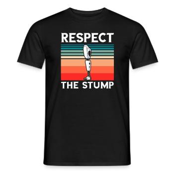Artificial leg design for leg prostheses - Men's T-Shirt - black - Front - AI Model Male 178 light (178cm)