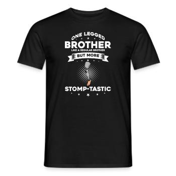 Conception de jambe bionique pour prothèses de jambe - T-shirt homme - noir - Devant - AI Model Male 178 light (178cm)