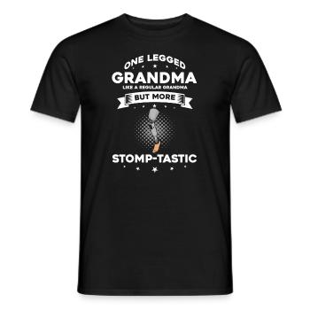Conception de jambe bionique pour prothèses de jambe - T-shirt homme - noir - Devant - AI Model Male 178 light (178cm)