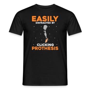 Artificial leg design for leg prostheses - Men's T-Shirt - black - Front - AI Model Male 178 light (178cm)