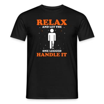Beinprothesendesign und Beinprothesen - Männer T-Shirt - Schwarz - Vorne - AI Model Male 178 light (178cm)