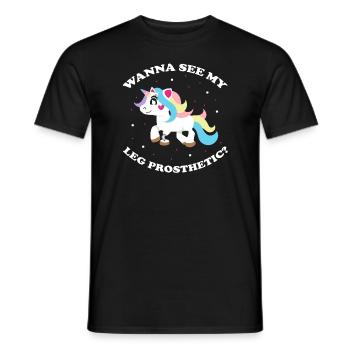 Conception de prothèses de jambe et prothèses de jambe - T-shirt homme - noir - Devant - AI Model Male 178 light (178cm)