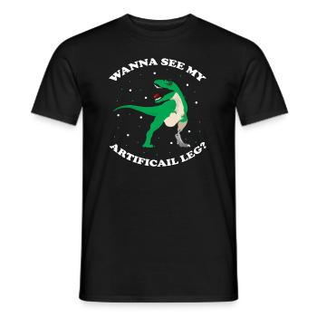Conception de prothèses de jambe et prothèses de jambe - T-shirt homme - noir - Devant - AI Model Male 178 light (178cm)