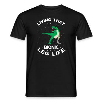 Artificial limb design for leg prosthesis - Men's T-Shirt - black - Front - AI Model Male 178 light (178cm)