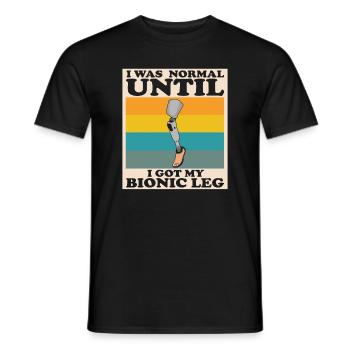 Beinprothesendesign und Beinprothesen - Männer T-Shirt - Schwarz - Vorne - AI Model Male 178 light (178cm)