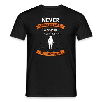Beinprothesendesign und Beinprothesen - Männer T-Shirt - Schwarz - Vorne - AI Model Male 178 light (178cm)