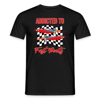 Speedboat Racing Design for Racing Boaters - Men's T-Shirt - black - Front - AI Model Male 178 light (178cm)