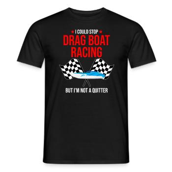 Conception de bateaux de course pour les courses de dragsters - T-shirt homme - noir - Devant - AI Model Male 178 light (178cm)