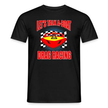 Racing boat design for drag boat racing - Men's T-Shirt - black - Front - AI Model Male 178 light (178cm)