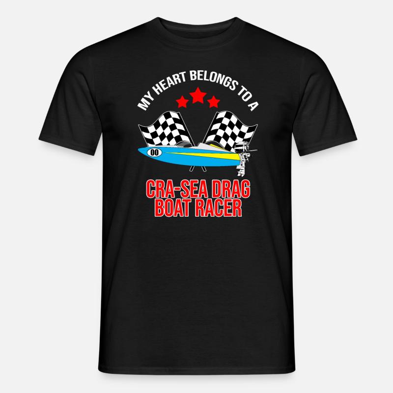 Drag Boot Design für Rennbootfahrer - Männer T-Shirt - Schwarz
