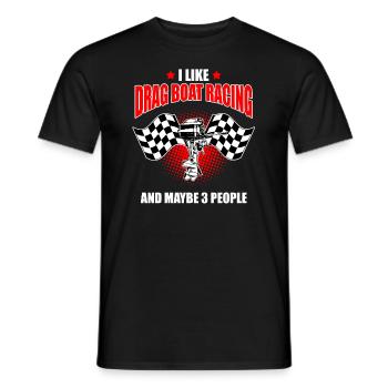 Conception de bateaux de course pour les courses de dragsters - T-shirt homme - noir - Devant - AI Model Male 178 light (178cm)