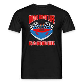 Speedboat Racing Design for Racing Boaters - Men's T-Shirt - black - Front - AI Model Male 178 light (178cm)
