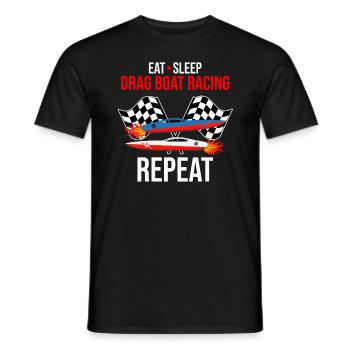 Conception de bateaux de dragster pour les plaisanciers de course - T-shirt homme - noir - Devant - AI Model Male 178 light (178cm)