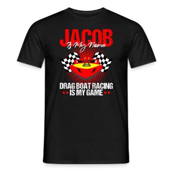 Conception de bateaux de course pour les courses de dragsters - T-shirt homme - noir - Devant - AI Model Male 178 light (178cm)