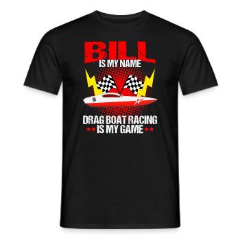Conception de bateaux de dragster pour les plaisanciers de course - T-shirt homme - noir - Devant - AI Model Male 178 light (178cm)