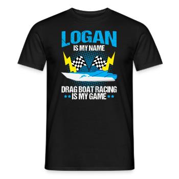 Speedboat Racing Design for Racing Boaters - Men's T-Shirt - black - Front - AI Model Male 178 light (178cm)