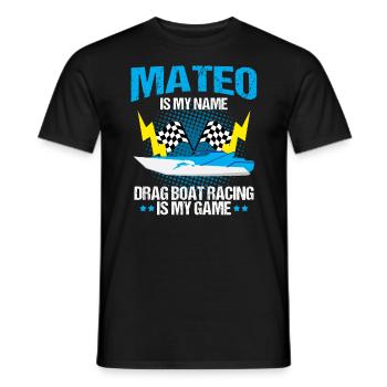 Conception de bateaux de course pour les courses de dragsters - T-shirt homme - noir - Devant - AI Model Male 178 light (178cm)
