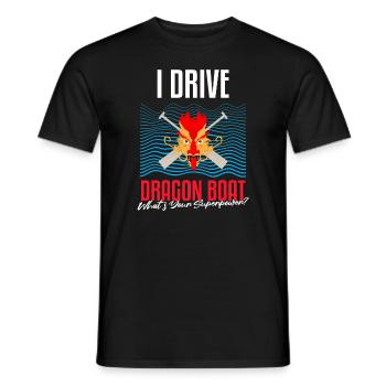 Conception de course de bateaux-dragons pour Dragon Boating - T-shirt homme - noir - Devant - AI Model Male 178 light (178cm)