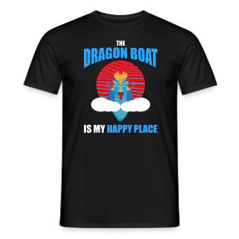 Conception de course de bateaux-dragons pour Dragon Boating - T-shirt homme - noir - Devant - AI Model Male 178 light (178cm)