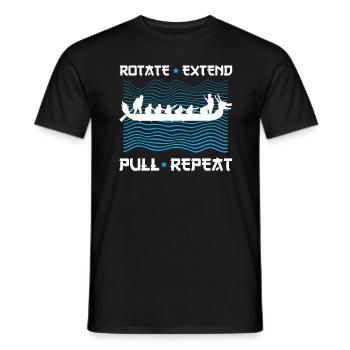 Entraîneur de bateaux-dragons pour les courses de bateaux chinois - T-shirt homme - noir - Devant - AI Model Male 178 light (178cm)