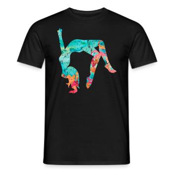 Dancer PopArt - Men's T-Shirt - black - Front - AI Model Male 178 light (178cm)