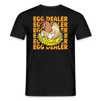 Egg Dealer Egg Farmer Chicken Lover - Männer T-Shirt - Schwarz - Vorne - AI Model Male 178 light (178cm)