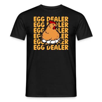 Egg Dealer Egg Farmer Chicken Lover - Men's T-Shirt - black - Front - AI Model Male 178 light (178cm)