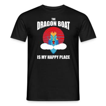 Dragon Boat Paddle pour le Festival de course de bateaux-dragons - T-shirt homme - noir - Devant - AI Model Male 178 light (178cm)