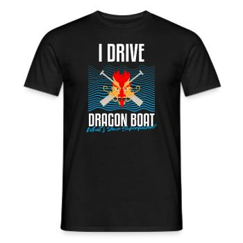 Course de bateaux chinois pour les entraîneurs de bateaux-dragons - T-shirt homme - noir - Devant - AI Model Male 178 light (178cm)