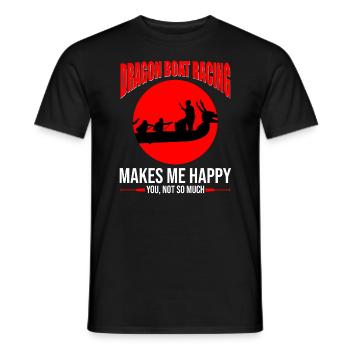 Conception de course de bateaux-dragons pour Dragon Boating - T-shirt homme - noir - Devant - AI Model Male 178 light (178cm)