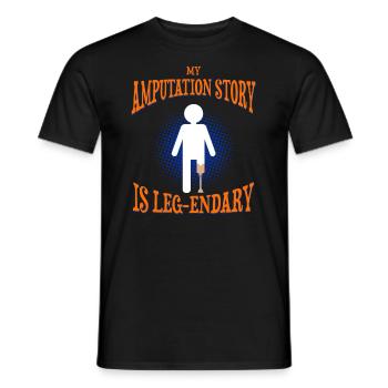 Artificial limb design for leg prosthesis - Men's T-Shirt - black - Front - AI Model Male 178 light (178cm)