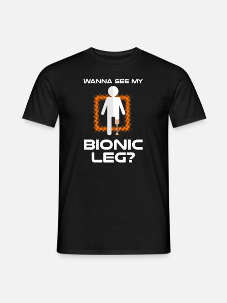 Beinprothesendesign und Beinprothesen - Männer T-Shirt - Schwarz