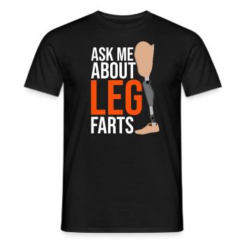 Artificial leg design for leg prostheses - Men's T-Shirt - black - Front - AI Model Male 178 light (178cm)
