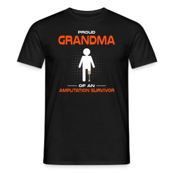 Artificial limb design for leg prosthesis - Men's T-Shirt - black - Front - AI Model Male 178 light (178cm)