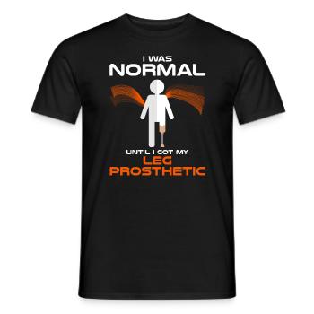 Beinprothesendesign und Beinprothesen - Männer T-Shirt - Schwarz - Vorne - AI Model Male 178 light (178cm)