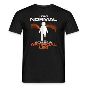 Artificial limb design for leg prosthesis - Men's T-Shirt - black - Front - AI Model Male 178 light (178cm)