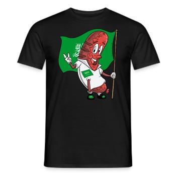 Bratwurst de porc arabe - T-shirt homme - noir - Devant - AI Model Male 178 light (178cm)