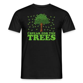 I Speak For Trees Save Earth Day - Männer T-Shirt - Schwarz - Vorne - AI Model Male 178 light (178cm)