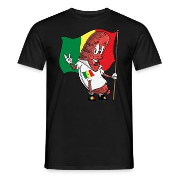 Senegalese Pork Bratwurst - Men's T-Shirt - black - Front - AI Model Male 178 light (178cm)